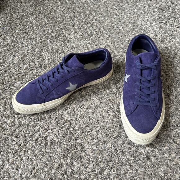 Converse One Star Shoes Mens Size 11 Purple Suede Low Top Skate Sneakers Retro - Picture 2 of 9